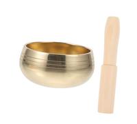 Yardwe 1 Set Handmade Singing Bowl with Mallet Meditation Bowl for Yoga Relaxation Sleep Lightweight Portable Sound Therapy Mindfulness Calm