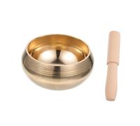 Yardwe 1 Set Handmade Yoga Singing Bowl with Mallet Creative Sound Holder for Meditation Bowl for Yoga Bedrooms and Meditation Rooms
