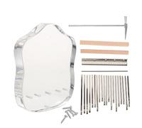 Yardwe 1 Set Keys Kalimba DIY Assembly Kit with Tuning Hammer Ergonomic Parts for Thumb Piano Durable and Smooth Finish for Beginners and Musicians