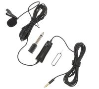 Yardwe 1 Set Lavalier Microphone Clip Lecture Recording Mic for Smartphones Tablets Cameras for Interviews Vlogging Classroom Use Durable Portable Design