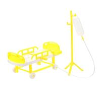 Yardwe 1 Set Miniature Set for Pretend Play Lifelike Hospital Decoration for Compact Lightweight Cognition Plaything with Iv Drip for Roleplay Imaginative Games Random Color