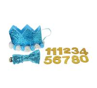 Yardwe 1 Set Pet Birthday Hat Set Dog Costume Accessories with Bowtie Number Crown Stylish Party Supplies for Dogs for Celebrating Your Pet Special Day