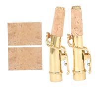 Yardwe 1 Set Soprano Saxophone Neck Replacement Set Brass Bend Straight Necks with Cork Sheets Lightweight Design for Comfortable Playing for Saxophonists and