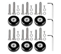 Yardwe 1 Set Suitcase Wheel Replacement Kit for Luggage - Quiet Swivel Caster Repair Parts - Rubber Luggage Wheels for Travel Suitcase Easy-to-Install Enhance Silence and Mobility