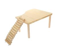 Yardwe 1 Set Wooden Hamster Platform with Ladder Fun and Safe Decorative Accessory for Hamsters Gerbils and Animals Durable and Rat Plaything for Exercise and Coordination