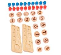 Yardwe 1 Set Wooden Math Abacus Counting Plaything for Early Education Cognitive Learning for Preschoolers Bright Colors to Enhance Number Recognition and Intelligence Development