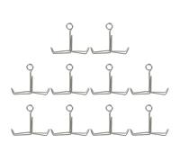 Yardwe 10 Pcs Laboratory Tubing Clip Water Stopper Clip Adjustable Pinchcock Iron Material Silver Color Ergonomic Handle Easy to Use for Laboratory Instrument and School Teaching