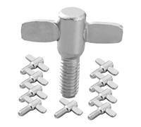 Yardwe 10-piece Cymbal Wing Screw Set for Drum Kits M6*10 Top Screws and M8*20 Drum Set Accessories Sturdy for Percussion Instruments
