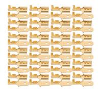 Yardwe 100 Pairs Quick Splice Crimp Terminals 6.3mm Copper Tinning Wire Connectors with Stable Conductivity and Secure Hold for Industrial Wiring and Automotive Repair Applications