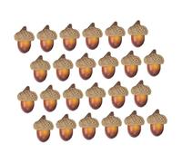 Yardwe 100Pcs Artificial Acorns Faux Natural Acorn Decorations for Thanksgiving Christmas Versatile Home Decor for Autumn Winter for Wreaths Bouquets More