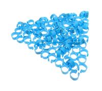 Yardwe 100pcs Bird Leg Bands for Pigeons Durable Identification Rings Easy to Use Foot Bands for Poultry and Birds Blue Color for Marking and Managing Your