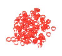 Yardwe 100pcs Clip-on Chicken Leg Bands Poultry Feet Rings Numbered Plastic Foot Rings Smooth Surface and Comfortable Fit for Small Poultry Breed and Operations Management