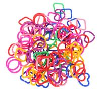 Yardwe 100Pcs Geometric Linking Chain for Boy Girl Colorful Plastic Shapes for Early Education and Creative Play for Cognitive Development and Classroom Activities