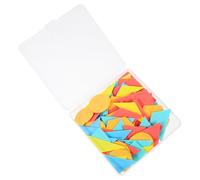Yardwe 100pcs Geometric Shape Learning Kit School Geometric Shape Pieces Boys and Girls Puzzles Enhance Math Skills