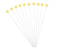 Yardwe 100Pcs Gold Star Cake Decorations Soft Sponge Star Picks for Fruit Appetizers Birthday Party Decorations Space Theme Cake Toppers Reusable and Easy to Insert