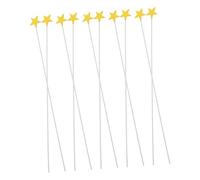 Yardwe 100pcs Gold Star Cupcake Toppers Elegant Birthday Decorations for Cake Reusable Toppers for Weddings Showers and Engagements Soft Sponge Material for Easy Insertion