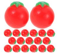 Yardwe 100pcs Miniature Fake Cherry Tomatoes Dollhouse Mini Artificial Tomato Figurines Tiny Realistic Fruits Vegetables Models Kids Pretend Play Food Props for Dollhouse