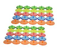 Yardwe 100pcs Multicolor Transparent Golf Ball Markers Lightweight Flat Round Proximity Markers for Accurate Positioning Outdoor Practice and Competitions