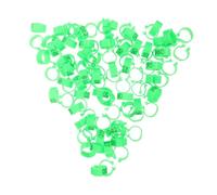Yardwe 100pcs Pigeon Identification Rings Durable Leg Bands for Racing Pigeons Easy to Use Foot Rings for Bird Breeding Green Color Markers
