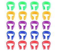 Yardwe 100pcs Poultry Foot Ring Bands Dove Leg Ring Reusable Plastic Lightweight 0.39x0.39x0.20inch Racing Identification for Pigeons Birds