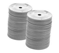 Yardwe 100pcs Stainless Drum Cymbal Bell Rings Diameter Inner Hole Replacement Parts for Drum Set with Unique Jingle Sound and Wear Resistant Design