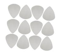 Yardwe 100pcs Stainless Steel Guitar Picks Metal Plectrums Smooth Edge Thumb Picks for Electric Bass Acoustic Guitars Rock Jazz Country Music Styles