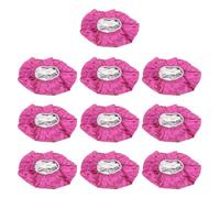 Yardwe 10pcs Aluminum Foil Shower Cap Hair Oil Cap, Reusable Rosy, Foldable Heat Retention for Deep Conditioning, Travel, Women and Men