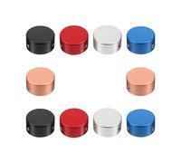 Yardwe 10pcs Aluminum Pedal Button Toppers for Guitar Effect Footswitch Barefoot Pedal Buttons Set with 5 Colours Increase Accuracy Comfortable to Use Musical Instrument Accessories