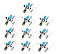 Yardwe 10pcs Automatic Rabbit Drinker Double Spring Design White Three-way Connector Rabbit Cage Waterer Drinking Equipment for Breeding and Farming