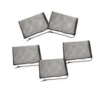 Yardwe 10pcs Black Polyester Fish Tank Mesh Filter Bags with Drawstring Reusable Aquarium Filter Strainers for Blocking Debris Food and Waste Easy to Clean and Install