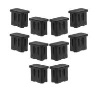Yardwe 10pcs Black Tpr Ice Hockey Stick End Plug with Elasticity for Universal Compatibility, Suitable for Floor and Ice Hockey Sticks, for Training and Match Use by Athletes