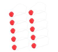Yardwe 10Pcs Elastic Clown Nose Cute Clown Accessories for Halloween Christmas Parties Essential for Stage Performances Circus Theme Costumes for Adults
