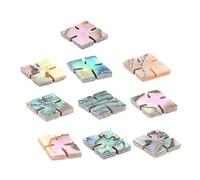 Yardwe 10Pcs Guitar Fretboard Stickers Square Markers for Acoustic Electric Guitars Basses Ukuleles Mandolins Easy to Use Durable Decorative Fret Markers