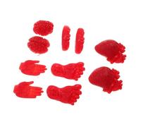 Yardwe 10pcs Halloween Realistic Human Organs Tpr Soft Rubber Heart Brain Severed Hands Feet Prank Decoration for Haunted House Party Props Novelty Trick