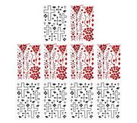 Yardwe 10pcs Halloween Temporary Face Tattoos with Glitter 3d Dazzling Effect, Flexible Fit and Easy Application, Gothic Bat and Cross Designs for Women and Men at Outdoor Festivals