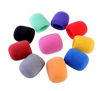 Yardwe 10pcs Handheld Stage Microphone Windshield Cover with Sturdy High-density Foam Material and Uniform Dyeing for Sound Quality in Public Places and Conference Rooms Random Color