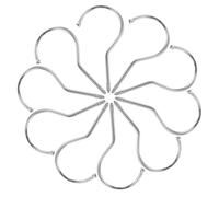 Yardwe 10pcs Heavy Duty Stainless Steel Hanger Screw-in Hooks 10cm Length Comfortable Hand Feeling, Sturdy Utility Hooks for Hanging Coats and Mugs at Home