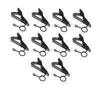 Yardwe 10pcs Lavalier Microphone Iron Collar Clips 7.5mm Small Loop Bright Finish Mic Tie Clips Replacement Set for Lapel Mic Wire Fixing in Wireless and Studio Use