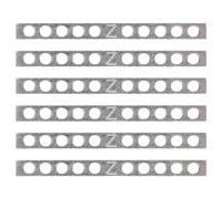 Yardwe 10pcs Metal Pickup Mounting Shim - 10 Hole Pickup Keeper Bars For 6-String Guitars - Humbucker Height Fine-Tuning Spacer Leveling Metal Strip 5mm Width