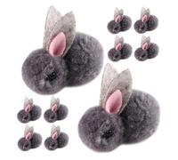 Yardwe 10Pcs Mini Plush Rabbit Dolls Cute Rabbit Decor for DIY Headbands Clothing Accessories for Easter Craft Projects Easy to Sew