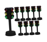 Yardwe 10Pcs Mini Traffic Light Models Cognitive Plaything for Realistic Signal Lamps for Early Education Safe Material Smooth Touch for Learning Traffic Safety