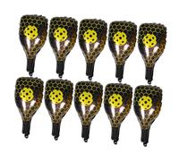 Yardwe 10Pcs Pickle Racket Foil Balloons Sports Themed Party Decorations for Men Women Aluminum Quick Inflation for Birthdays Celebrations Vibrant Yellow