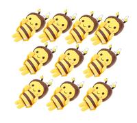 Yardwe 10Pcs Plush Bee Keychain Charms Cute Cartoon Bee Backpack Pendants for Room Decor Lightweight and Easy to Carry Option for Friends and Family
