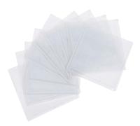 Yardwe 10pcs PVC Adhesive Pockets Plastic Card Sleeves Comfortable High Adaptability White Label Holders for Boxes and Bulletin Boards