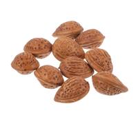 Yardwe 10pcs Realistic Almonds Fake Nuts Photo Props Made of Plastic for Display and Playroom Decoration, Easy to Store Artificial Almonds Models for Photoshoot and Home Decorations