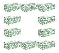 Yardwe 10pcs Square Floral Foam Cage Flower Holder for Fresh Flowers Table Centerpiece Floral Arrangement Cage Bowl Green,23.5x11cm