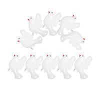 Yardwe 10pcs White Dove Balloons Aluminium Foil with Eyecatching, Versatile Use for Wedding and Memorial Release, Large Peace Dove Decoration Enhancing Creativity