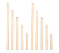 Yardwe 10Pcs Wooden Bird Perch Sticks for Cage with Screws, Parrot Claw Grinding and Chewing Training Stand, Small Portable Parakeet, Budgie, Cockatiel Claw Grinding Set