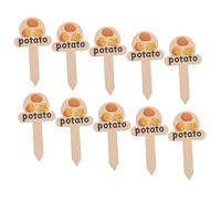 Yardwe 10pcs Wooden Plant Labels Natural Garden Markers for Flowers Vegetables Easy to Install for Use Secure Placement Enhance Your Planting Area