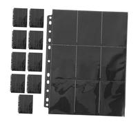 Yardwe 10sheets Card Storage Binder Multi-Grid Card Sleeves Pages for Collectors